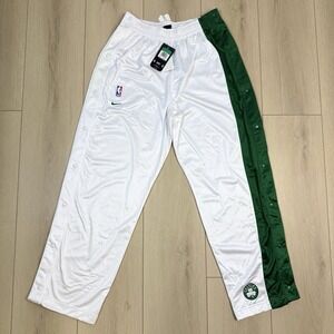 VTG Nike Team Boston Celtics Tearaway Warm Up Pants Men's XL White Green NBA NWT